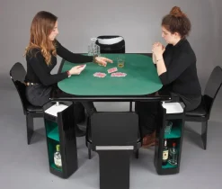 Pamono Italian Game Table and Chairs by Pierluigi Molinari for Pozzi, 1970s, Set of 5><noscript><img width=