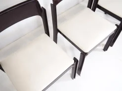 Pamono Italian Game Tables & 4 Chairs Set by Gio Ponti for Fratelli Reguitti, 1972, Set of 5