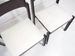 Pamono Italian Game Tables & 4 Chairs Set by Gio Ponti for Fratelli Reguitti, 1972, Set of 5