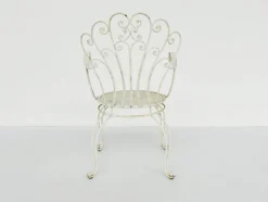 Pamono Italian Garden Armhairs in White Metal, 1950s, Set of 4><noscript><img width=