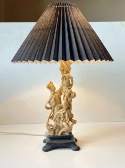 Pamono Italian Geisha Faux Ivory Table Lamp by Amilcare Santini, 1940s> Table Lamps