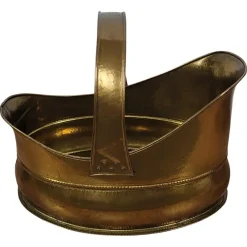 Pamono Italian Gilt Brass Bronze Fireplace Wood Log Holder Rack by Milo Baughman, 1970s> Fireplaces And Mantels