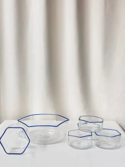 Pamono Italian Glass Bowls, Set of 6> Dinner Plates & Bowls