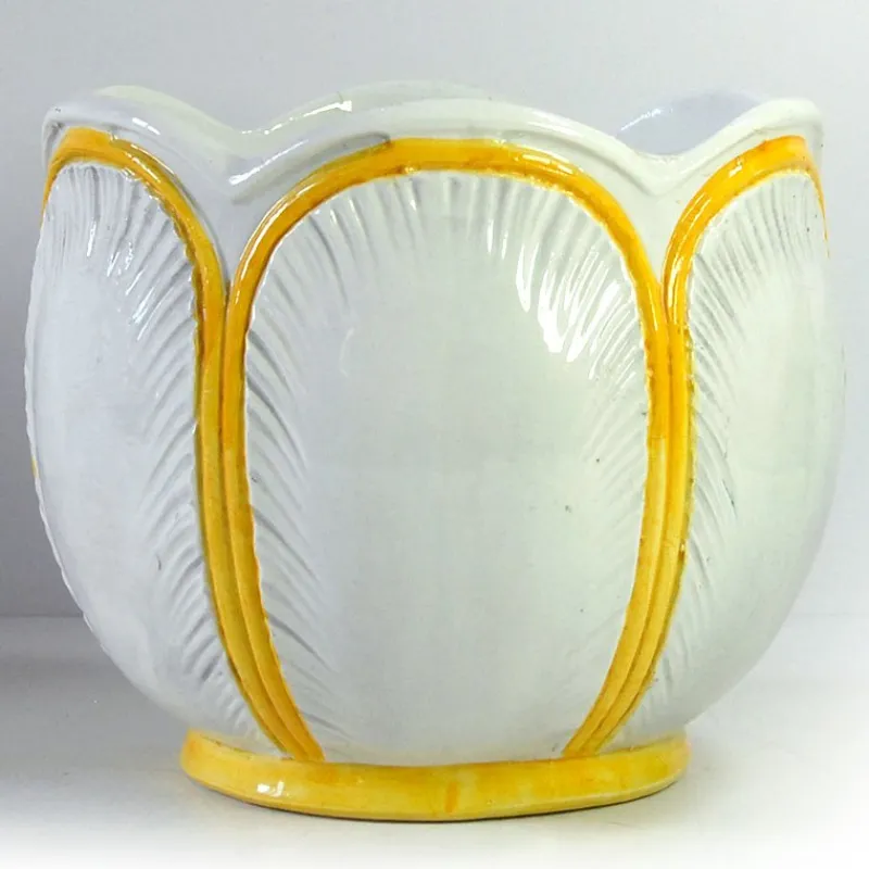 New Pamono Italian Glazed Ceramic Flower Pot, 1970s