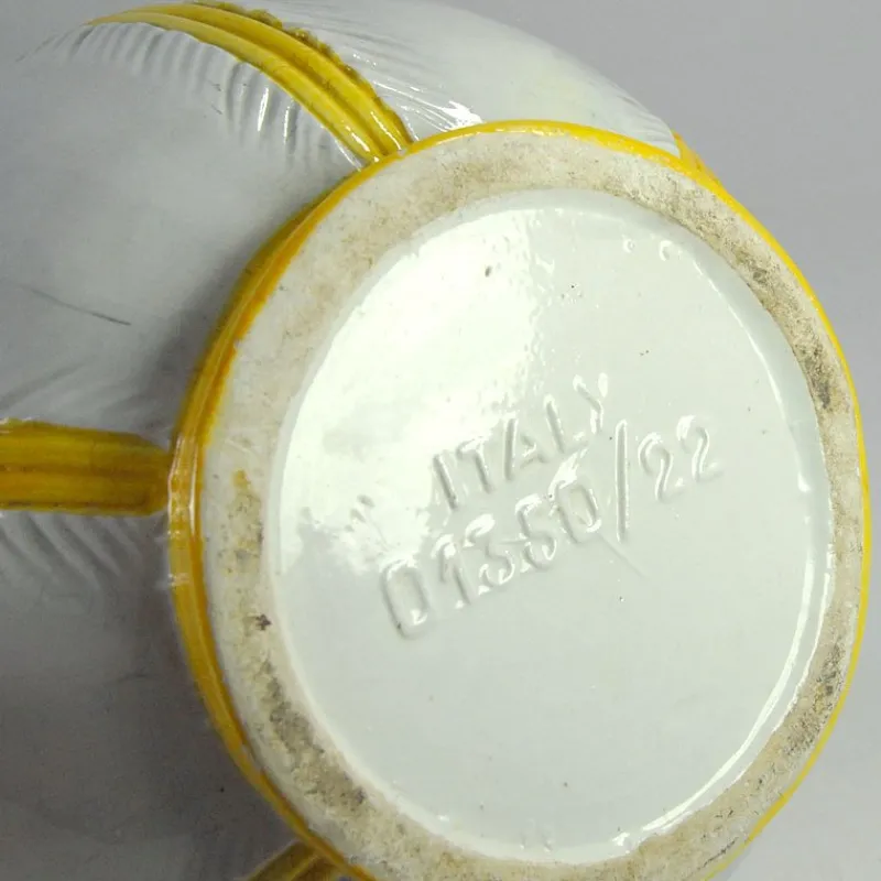 New Pamono Italian Glazed Ceramic Flower Pot, 1970s
