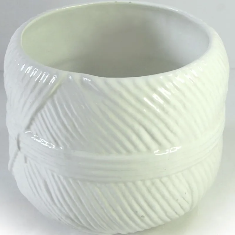 Pamono Italian Glazed Ceramic Flower Pot, 1970s> Planters And Jardiniere