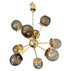 Pamono Italian Gold Chandelier in Murano Glass by Simoeng> Ceiling Lights