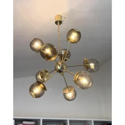 Pamono Italian Gold Chandelier in Murano Glass by Simoeng><noscript><img width=