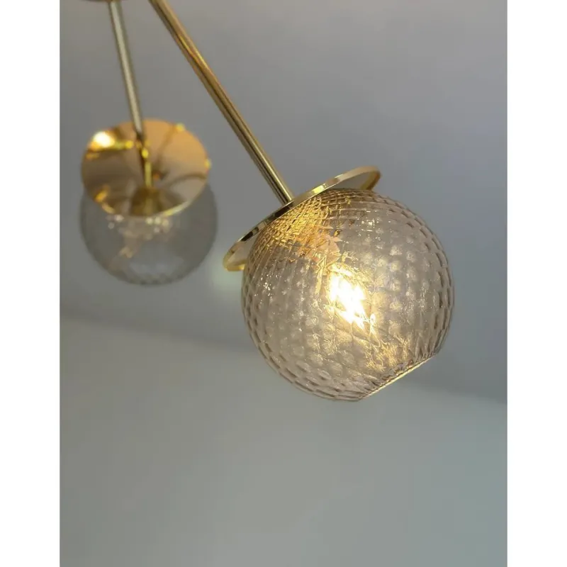 Pamono Italian Gold Chandelier in Murano Glass by Simoeng> Ceiling Lights
