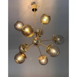 Pamono Italian Gold Chandelier in Murano Glass by Simoeng><noscript><img width=