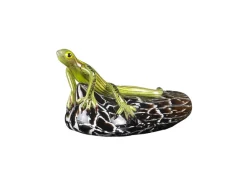 Clearance Pamono Italian Green Lizard on a Stone in Glass from VGnewtrend