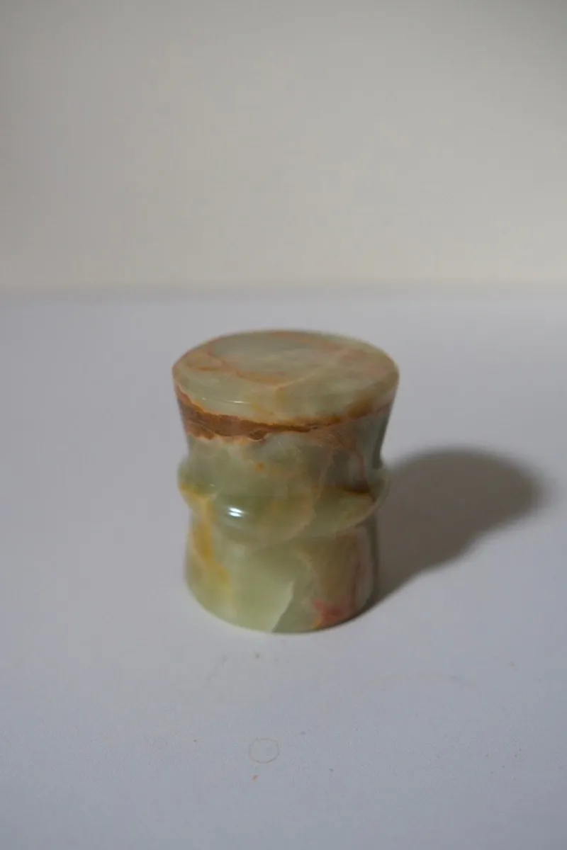 Pamono Italian Green Onyx Table Lighter, 1970s