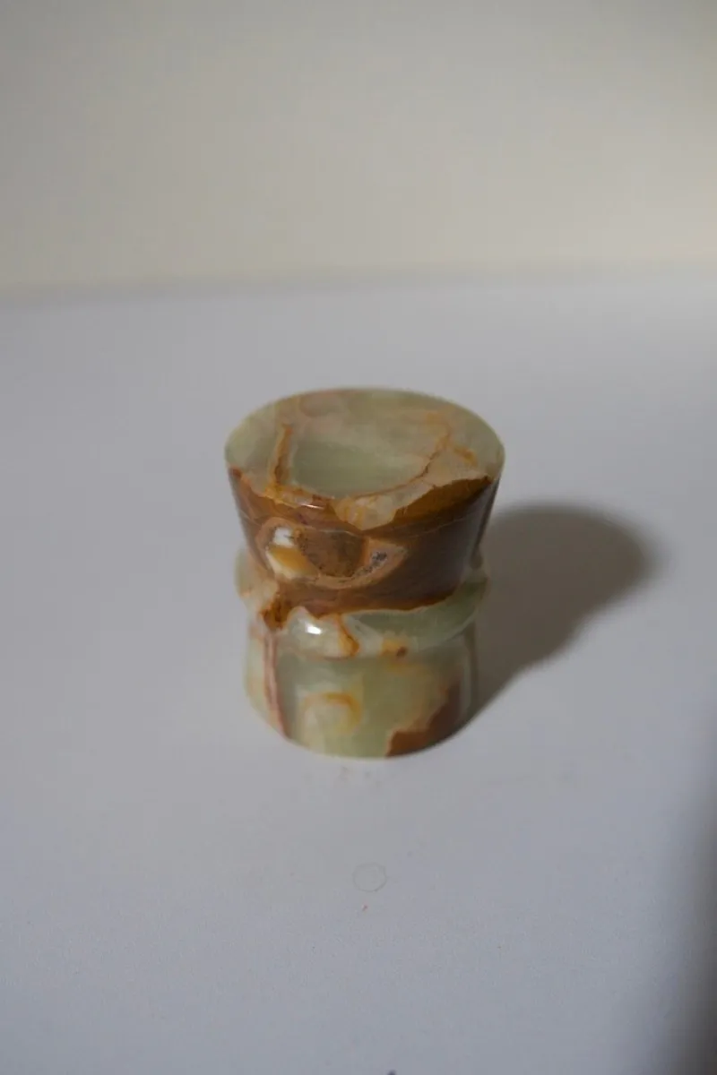 Pamono Italian Green Onyx Table Lighter, 1970s