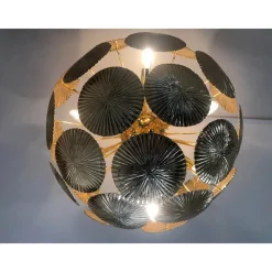 Best Pamono Italian Hammered Brass Sputnik Semi-Sphere Chandelier by Simoeng