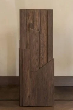Pamono Italian Hand-Carved Oak Wood Column by Dimore Di Lucia Valzelli><noscript><img width=