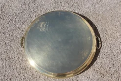 Clearance Pamono Italian Hand-Hammered Brass Tray, 1970s