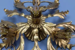 Hot Pamono Italian Hollywood Regency Gilt Metal Foliate Ceiling Light, 1970s
