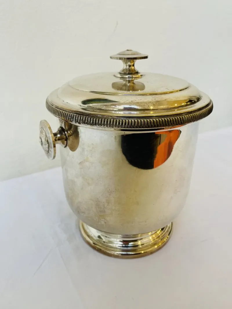 Hot Pamono Italian Ice Bucket in Silver from Macabo Milano, 1950s