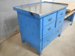 New Pamono Italian Iron and Wood Worktable, 1970s