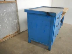 New Pamono Italian Iron and Wood Worktable, 1970s