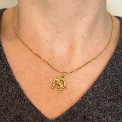 Online Pamono Italian 18k Yellow Gold Lucky Horseshoe Horse Charm Pendant, 1960s