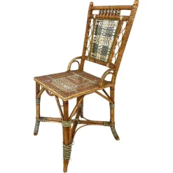 Sale Pamono Italian Liberty Outdoor Chair in Rattan from Palazzo Falconi, 1890s