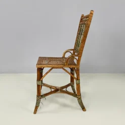 Sale Pamono Italian Liberty Outdoor Chair in Rattan from Palazzo Falconi, 1890s