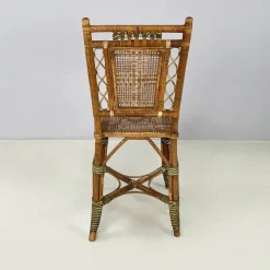 Sale Pamono Italian Liberty Outdoor Chair in Rattan from Palazzo Falconi, 1890s