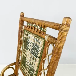 Sale Pamono Italian Liberty Outdoor Chair in Rattan from Palazzo Falconi, 1890s