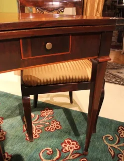 Pamono Italian Louis XVI Period Tulipwood and Kingwood Two Drawers Folding Table><noscript><img width=