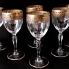 Pamono Italian Louis XVI Style Water Goblets with Gold Rim, 1970s, Set of 6> Glassware