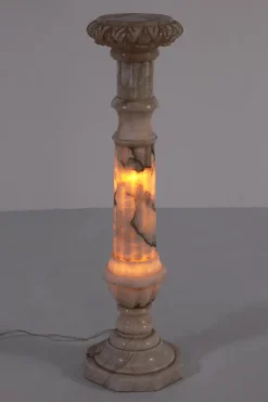 Outlet Pamono Italian Marble Column with Lighting, 1950s