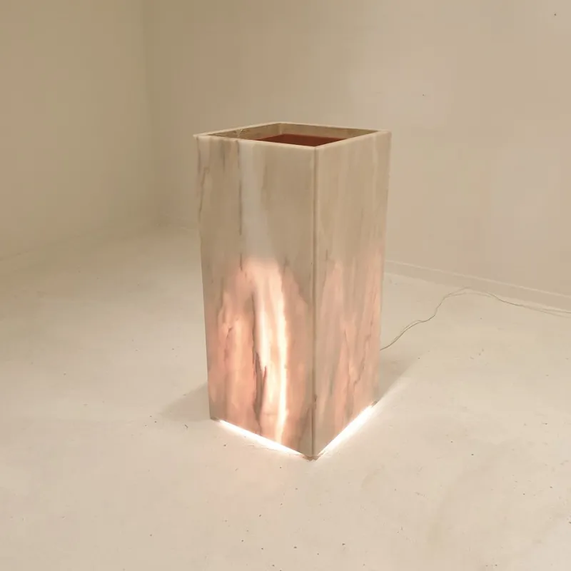 Pamono Italian Marble Planter, 1970s> Planters And Jardiniere