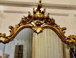 New Pamono Italian Marble Top Console Table and Mirror Set, 1890s, Set of 2