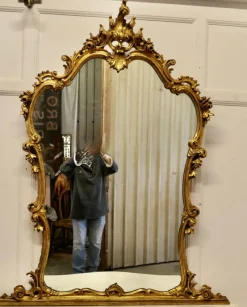 New Pamono Italian Marble Top Console Table and Mirror Set, 1890s, Set of 2