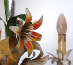 Sale Pamono Italian Metal Flower Chandelier, 1960s