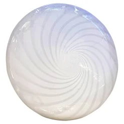 Online Pamono Italian Milky-White Swirls Murano Glass Wall Sconce by Simoeng