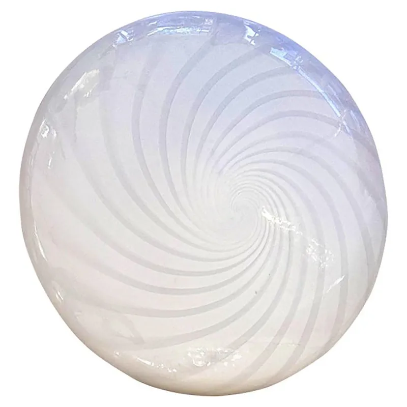 Online Pamono Italian Milky-White Swirls Murano Glass Wall Sconce by Simoeng