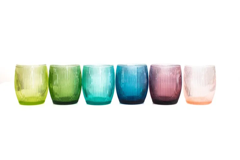 Pamono Italian Modern Drinking Glasses by La Vetreria for Ivv Florence, Set of 6> Tabletop|Glassware
