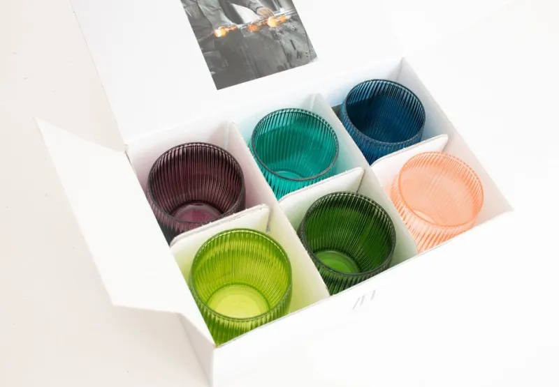 Pamono Italian Modern Drinking Glasses by La Vetreria for Ivv Florence, Set of 6> Tabletop|Glassware