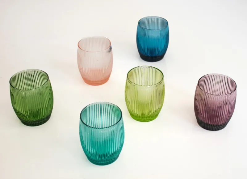 Pamono Italian Modern Drinking Glasses by La Vetreria for Ivv Florence, Set of 6> Tabletop|Glassware