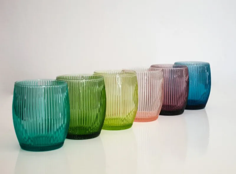 Pamono Italian Modern Drinking Glasses by La Vetreria for Ivv Florence, Set of 6> Tabletop|Glassware