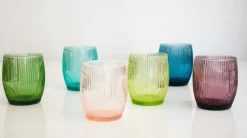 Pamono Italian Modern Drinking Glasses by La Vetreria for Ivv Florence, Set of 6><noscript><img width=