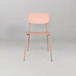 Pamono Italian Modern Light Pink Metal and Plastic Chairs from Tomasucci, 2000s, Set of 4><noscript><img width=