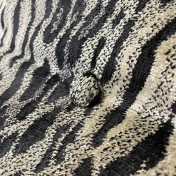 Pamono Italian Modern Tiger Print Rocking Armchair Ellipse Renato Zevi for Selig, 1970s