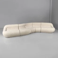 Pamono Italian Modern White Carrera Sofa attributed to De Pas, Durbino and Lomazzi for B&B Italia, 1970s> Couches & Sofas