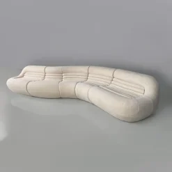Pamono Italian Modern White Carrera Sofa attributed to De Pas, Durbino and Lomazzi for B&B Italia, 1970s><noscript><img width=