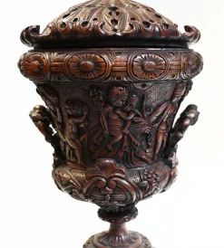 Pamono Italian Monumental Carved Urns, Set of 2><noscript><img width=