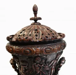 Pamono Italian Monumental Carved Urns, Set of 2><noscript><img width=
