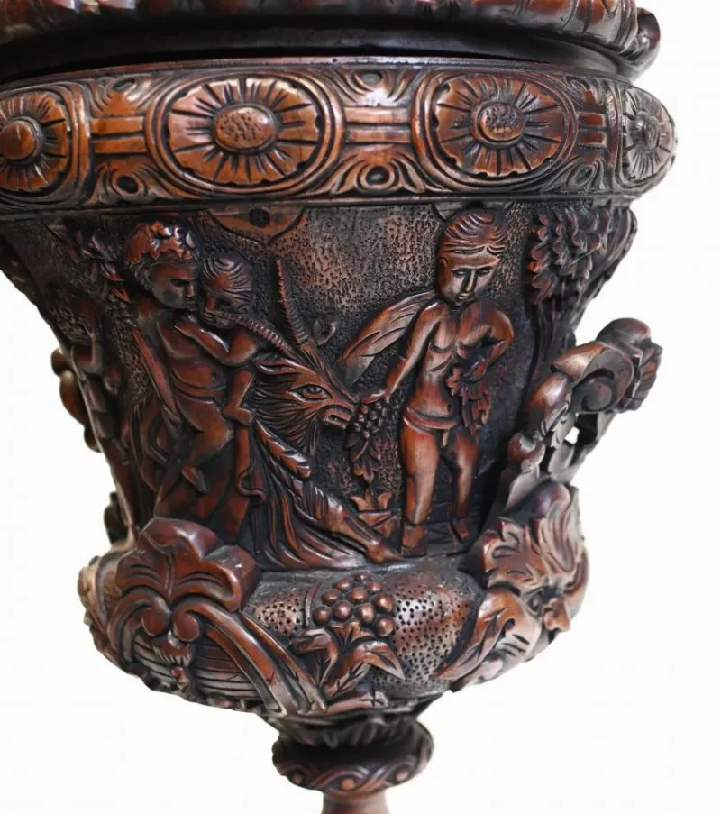 Pamono Italian Monumental Carved Urns, Set of 2> Garden Accessories